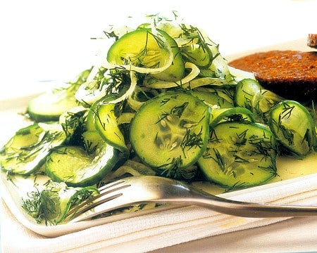 sour-cucumber with fresh dill salad