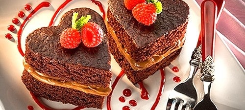 chocolate sweetheart cakes