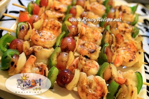 shrimp and grape kebab recipe