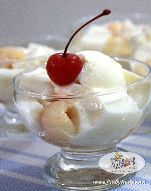 almond jelly lychee salad recipe