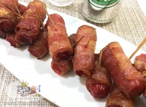 Bacon-Wrapped Cocktail Sausages recipe by Filipino Recipes Portal