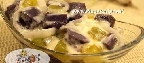 Ube Macapuno Salad Recipe