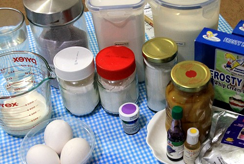 ube chiffon cake ingredients