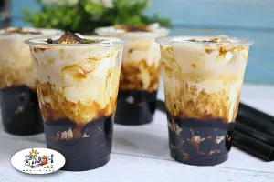 Brown Sugar Boba Milk Tea Drink