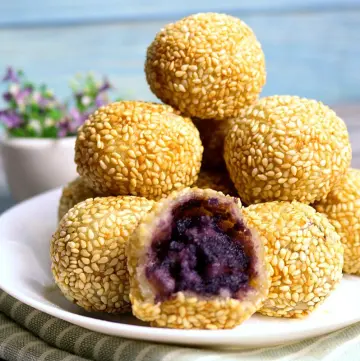 Buchi with Ube Halaya