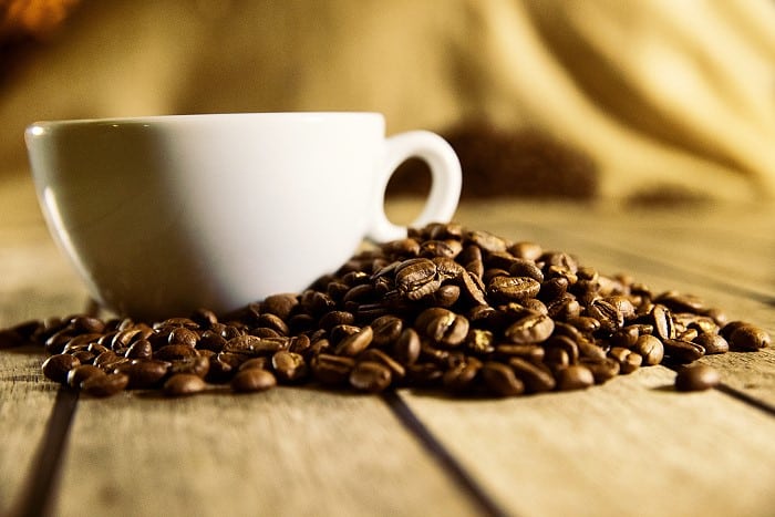 Cup of Roasted Coffee Beans