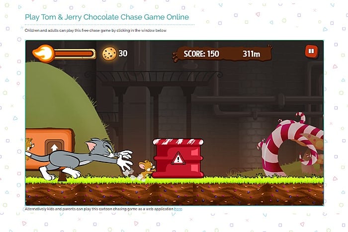 Tom and Jerry Chocolate Chase Game