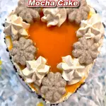 Heart Shaped Mocha Cake for Valentines Day