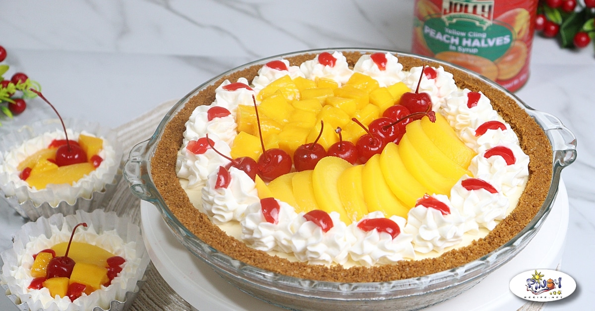 NoBake Peach Mango Cream Pie Recipe Pinoy Recipe at iba pa