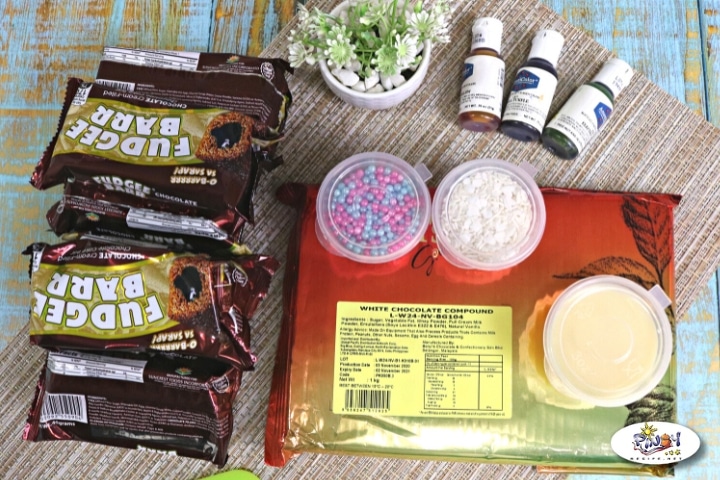 Ingredients of Chocolate Coated Fudgee Barr Cake Balls