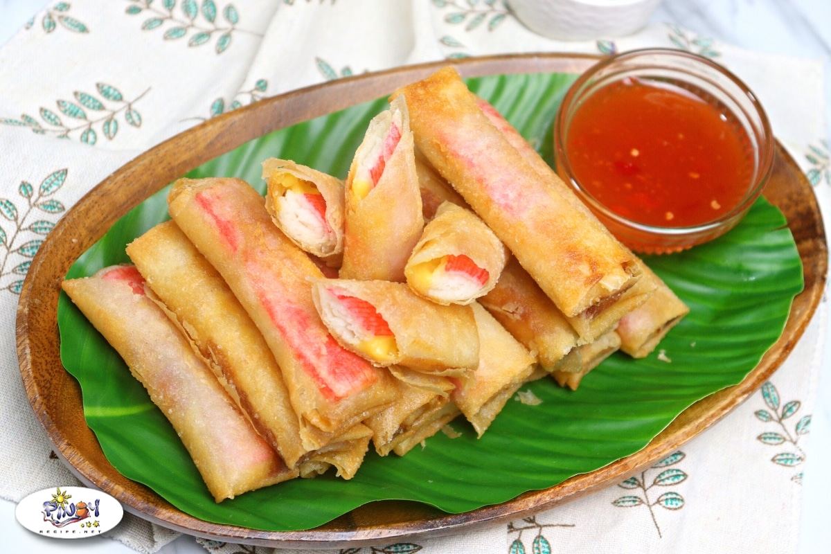 Cheesy Crab Sticks Lumpia Recipe Pinoy Recipe at iba pa