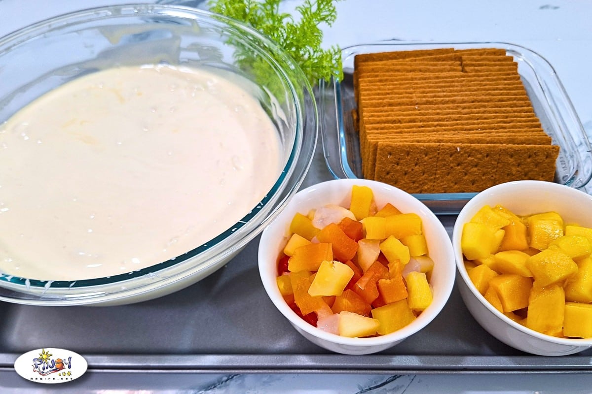 Ingredients of Mango Graham Bars