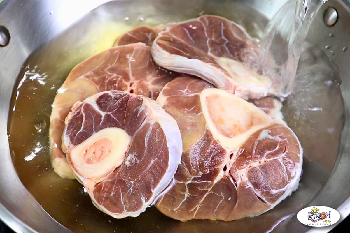 Beef shank ingredients of Kansi