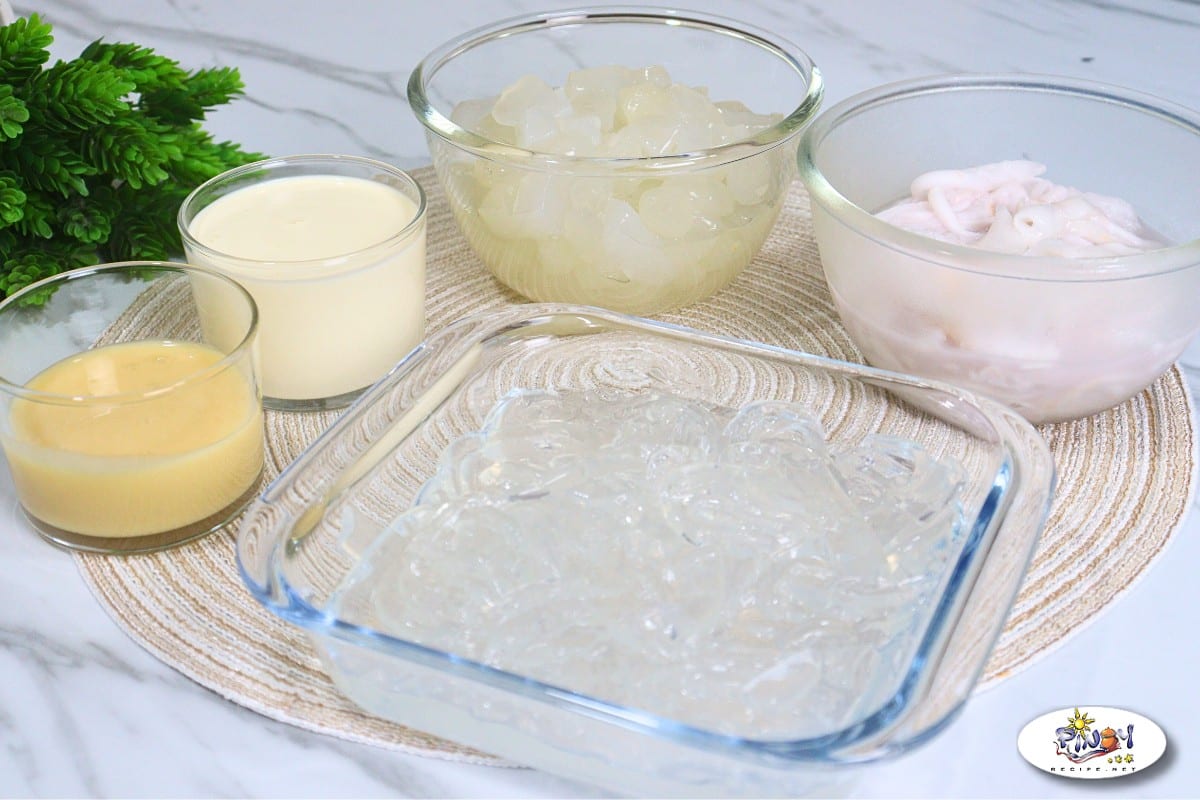 White Buko Salad Ingredients