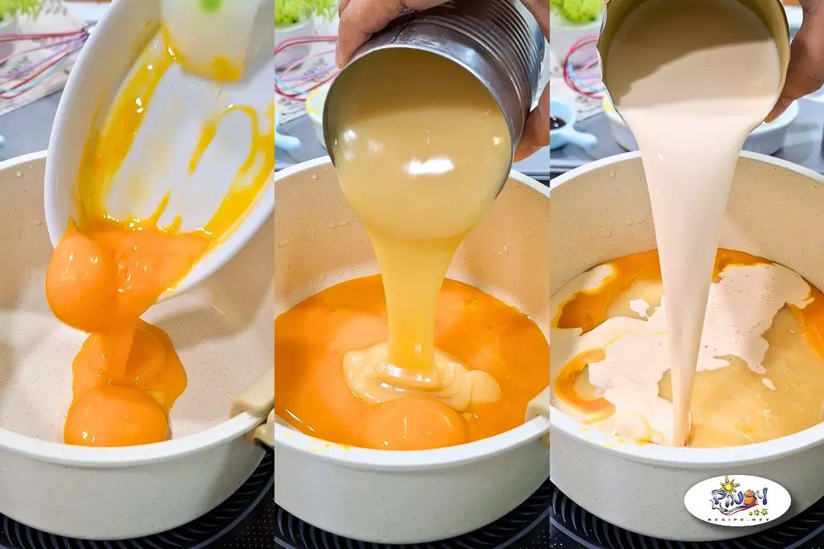 Mixing Custard Milk Ingredients