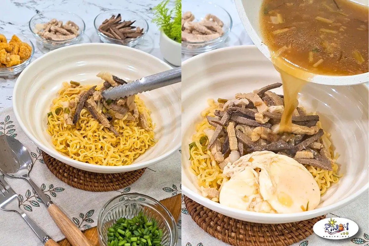 Preparing to serve our Easy Batchoy