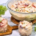 Creamy Buko Salad with Fruit and Cream Cheese Twist