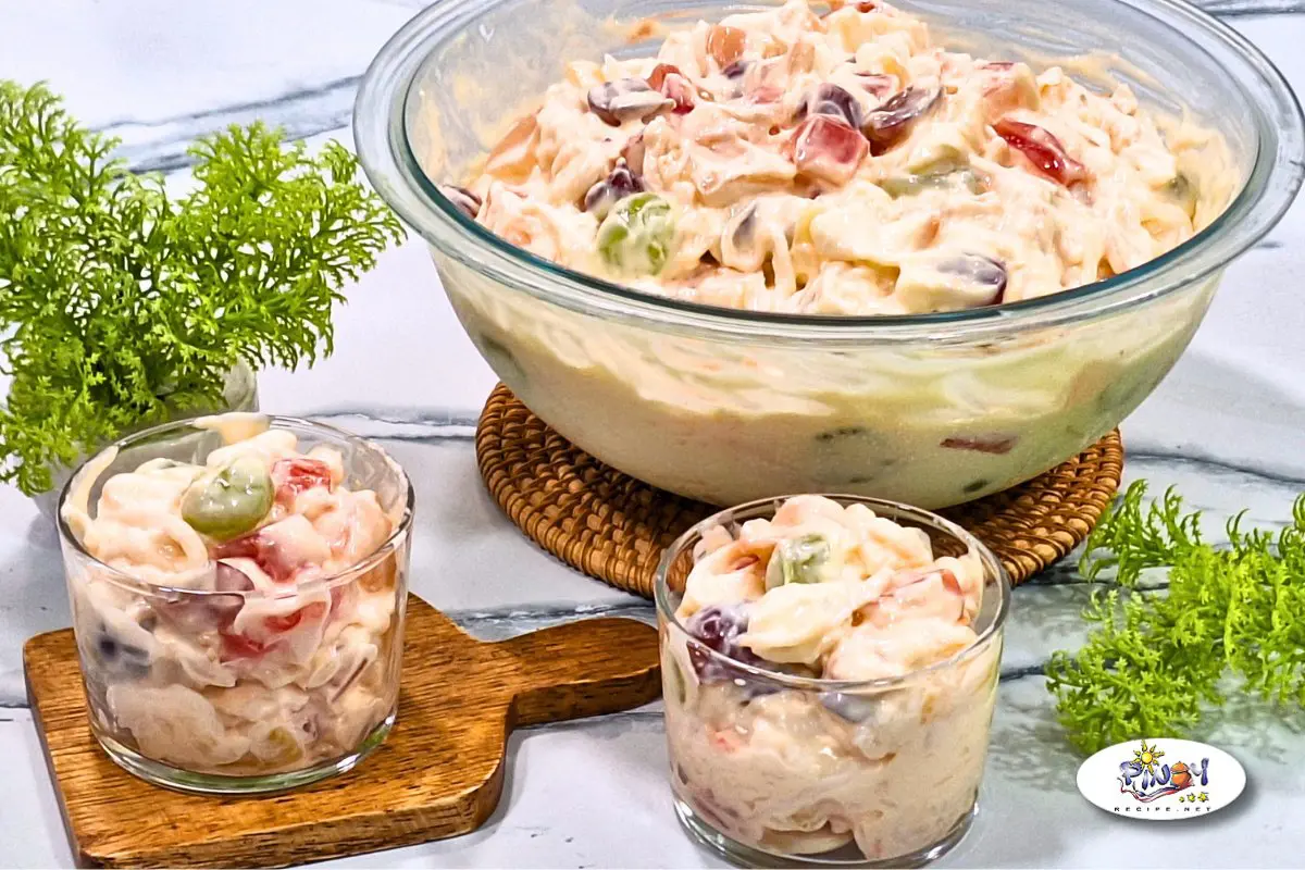 Creamy Buko Salad with Fruit and Cream Cheese Twist