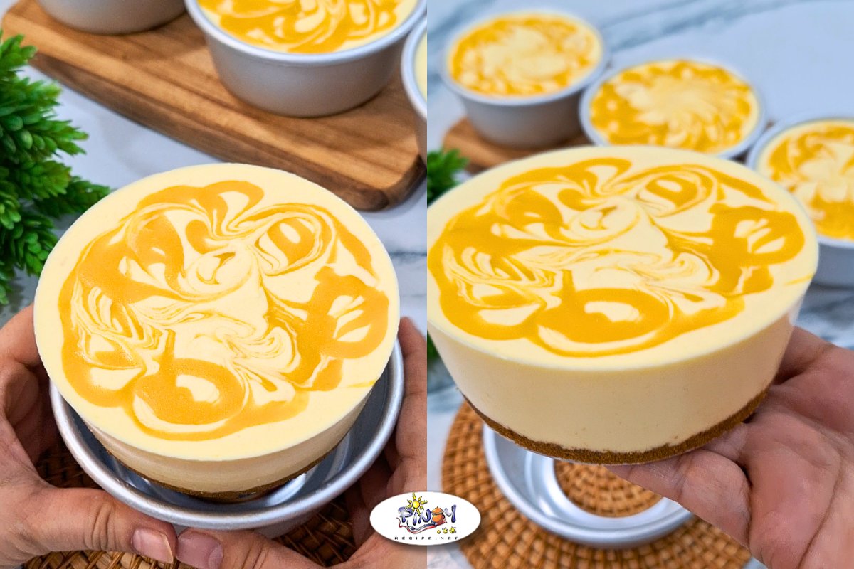 We used the Round Cake Molder Removable Bottom Baking Pan in making this No-Bake Mango Cheesecake