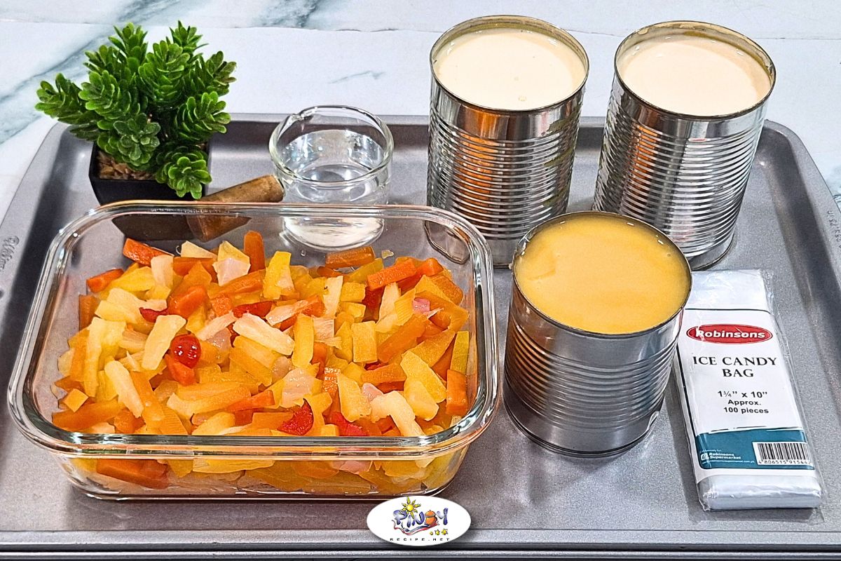 Ingredients of Fruit Salad Ice Candy