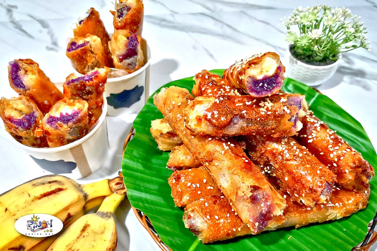 Turon with Ube Halaya